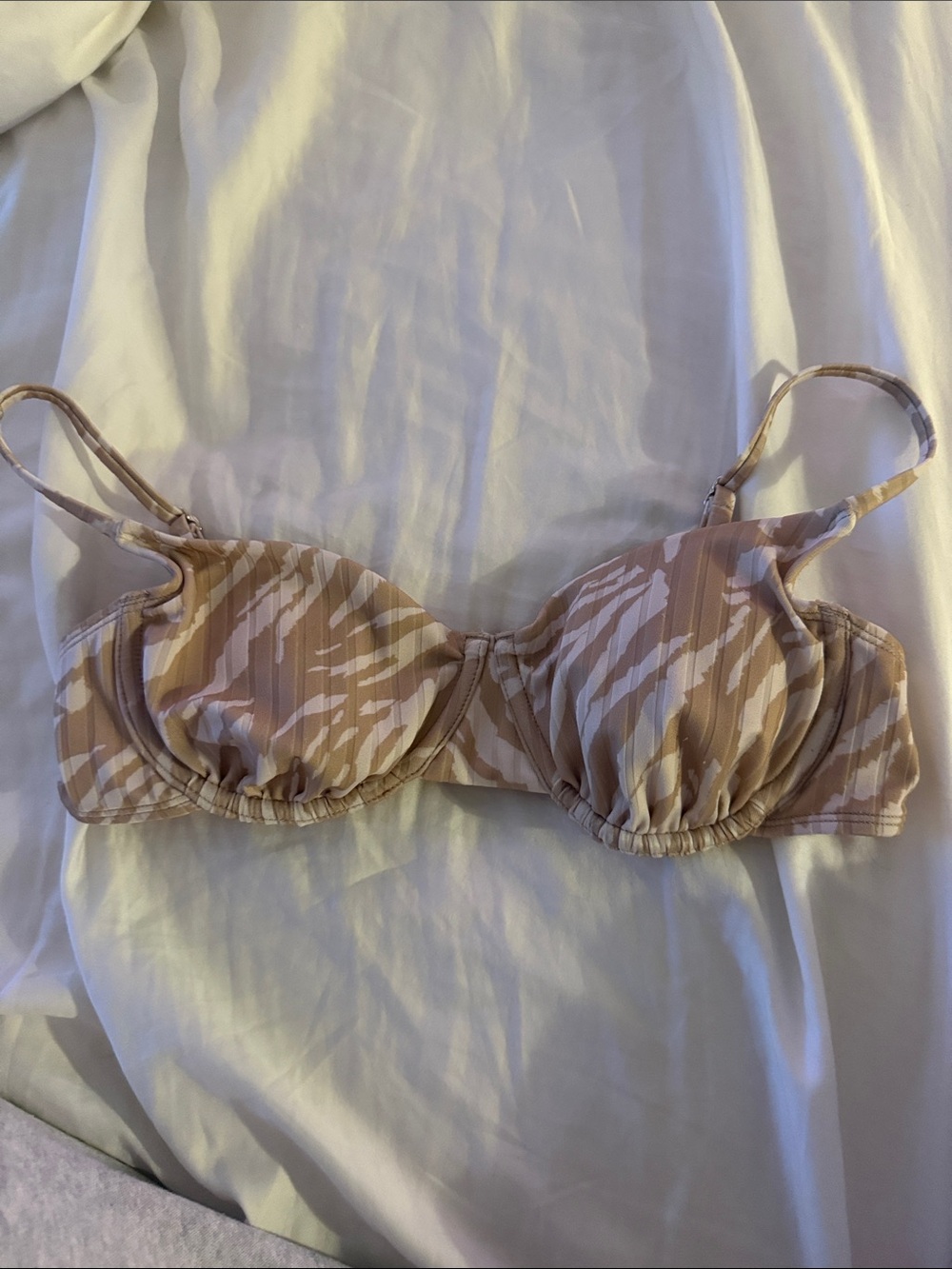 Beige Animal-Print Target Swimsuit